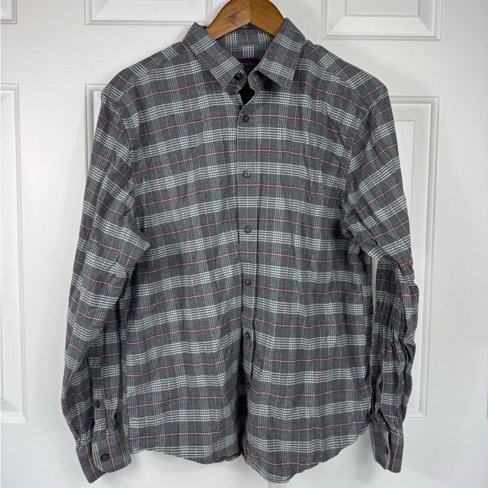 UNTUCKit‎ Shirt Adult Large Gray Plaid Men’s 100% Cotton